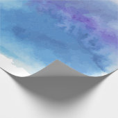 Türkisblaue Veilchen in Wasserfarbe Geschenkpapier (Ecke)