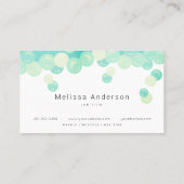 Türkisblaue Wasserblasen Moderner Reinigungsservic Visitenkarte (Rückseite)