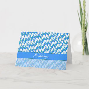 Türkisblaue Wavy-Muster-Karte Hochzeiten Karte
