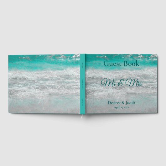 Türkisblaue Wellen des tropischen Ozeans Gästebuch (Voll)