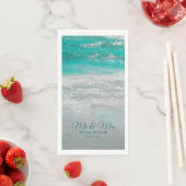 Türkisblaue Wellen des tropischen Ozeans Serviette (Beispiel)