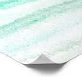 Türkisblaue Wellen Poster (Ecke)