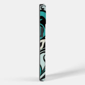 Türkisblaue Wirbel iPhone 14 Fall Case-Mate iPhone Hülle (Rückseite / Rechts)