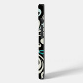 Türkisblaue Wirbel iPhone 14 Fall Case-Mate iPhone Hülle (Rückseite / Links)