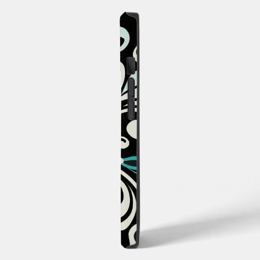 Türkisblaue Wirbel iPhone 14 Fall Case-Mate iPhone Hülle (Rückseite / Links)