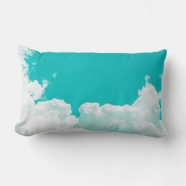 Türkisblaue Wolken des grünen Himmels Lendenkissen