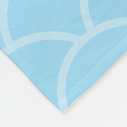 Türkisblauer auf dem Wavy Ocean Fleecedecke (Ecke)