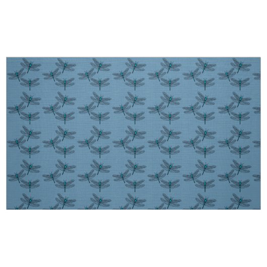 Türkisblauer Libelle Stoff (Fat Quarter (45,7 x 55,9 cm))