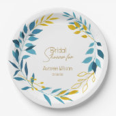 Türkisblauer und goldener Teller (Vorderseite)