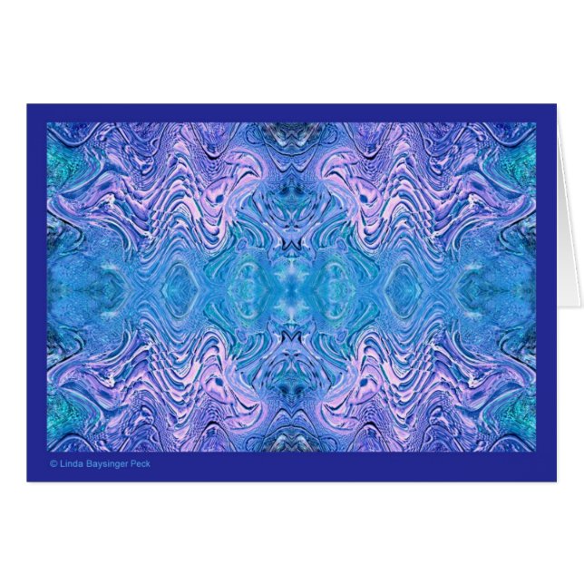 Türkisblaues Abstraktes Glas (Vorderseite (Horizontal))