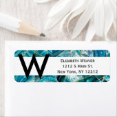 Türkisblaues Agate Black Gold Geometric Triangle (Insitu)