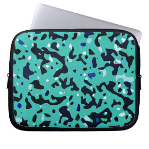 Türkisblaues Aquamarines blaues Muster Laptopschutzhülle