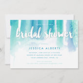 Türkisblaues Brautparty Einladung (Vorderseite)