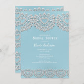 Türkisblaues Brautparty Einladung (Vorne/Hinten)