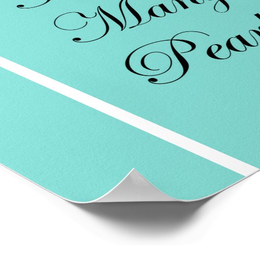 Türkisblaues Brautparty Spieleunterricht Aqua Poster (Ecke)