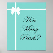 Türkisblaues Brautparty Spieleunterricht Aqua Poster (Vorne)