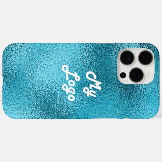 Türkisblaues Firmenlogo Case-Mate iPhone Hülle (Rückseite (Horizontal))