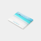 Türkisblaues Foto des tropischen Strandes von Hawa Post-it Klebezettel (angewinkelt)