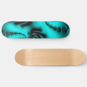 Türkisblaues Fraktal Skateboard (Horizontal)