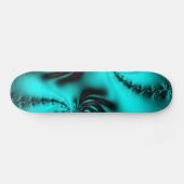 Türkisblaues Fraktal Skateboard (Horizontal)