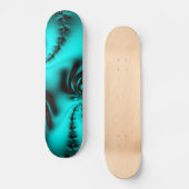 Türkisblaues Fraktal Skateboard (Vorderseite)