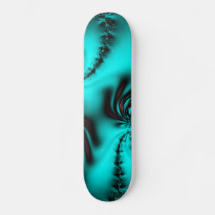 Türkisblaues Fraktal Skateboard