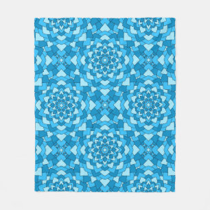 Türkisblaues geometrisches, nahtloses Muster i Fleecedecke