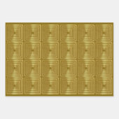 Türkisblaues Goldwrapping Paper-Set Geschenkpapier Set (Vorderseite)