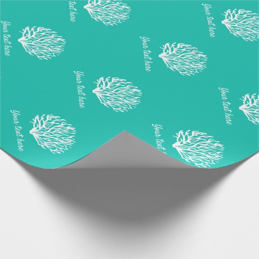 Türkisblaues Korallenriff Leben Geschenkpapier (Ecke)