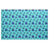 Türkisblaues Küstenschiff Stoff (Fat Quarter (45,7 x 55,9 cm))