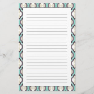 Türkisblaues marokkanisches Muster Briefpapier