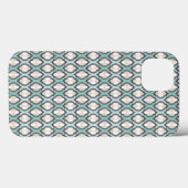 Türkisblaues marokkanisches Muster Case-Mate iPhone Hülle (Rückseite (Horizontal))