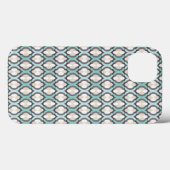 Türkisblaues marokkanisches Muster Case-Mate iPhone Hülle (Rückseite (Horizontal))