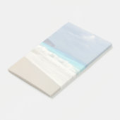 Türkisblaues Meer Beach Foto verblasst Nachhinweis Post-it Klebezettel (angewinkelt)