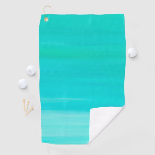 Türkisblaues Meer in Aquamarine Golfhandtuch (Insitu)