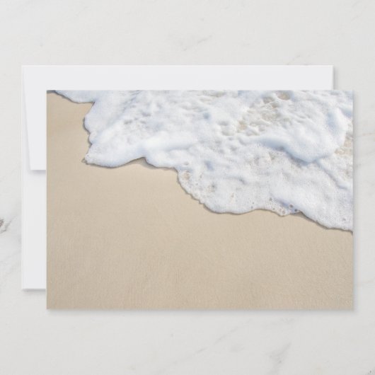 Türkisblaues Meer Rette unsere Hochzeitserklärung (Rückseite)