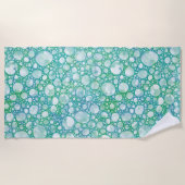 Türkisblaues Meerfossilen Badetuch| Bubble Beach Strandtuch (Vorderseite)