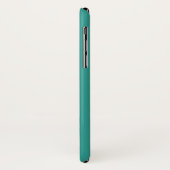 Türkisblaues Pferd Case-Mate iPhone Hülle (Hinten/Links)