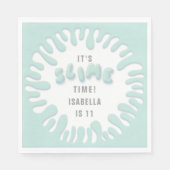 Türkisblaues Schleim-Party Serviette (Vorderseite)