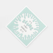 Türkisblaues Schleim-Party Serviette (Ecke)