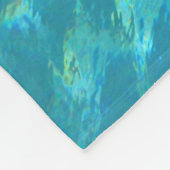 Türkisblaues Schwimmbad Abstrakt Fleecedecke (Ecke)