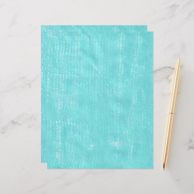 Türkisblaues Scrapbooking für Wavy texturierte Lin (Vorderseite/Rückseite Beispiel)