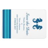 Türkisblaues Seepferd Save the Date Magnet (Horizontal)