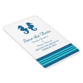 Türkisblaues Seepferd Save the Date Magnet (Rechte Seite)