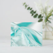 türkisblaues Seidenmuster Postkarte (Stehend Vorderseite)