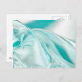 türkisblaues Seidenmuster Postkarte (Vorne/Hinten)