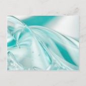 türkisblaues Seidenmuster Postkarte (Vorderseite)