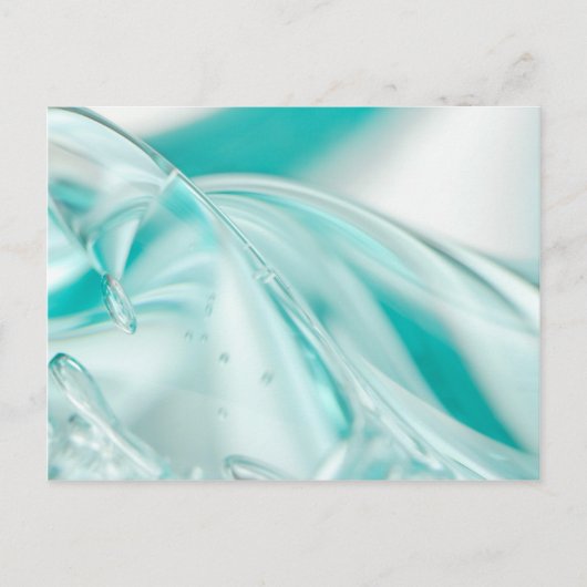 türkisblaues Seidenmuster Postkarte (Vorderseite)