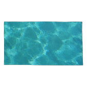 Türkisblaues Set Kissenbezug (Rückseite-Links)