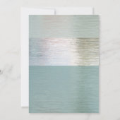 Türkisblaues Silver Sea Glass Brautparty Einladung (Rückseite)